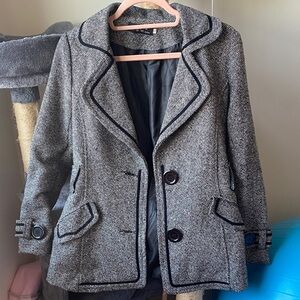 Women's Gray Blazer Coat
